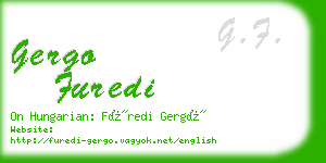 gergo furedi business card